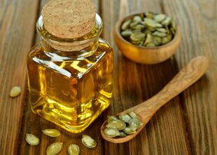Pumpkin seed oil for the shower