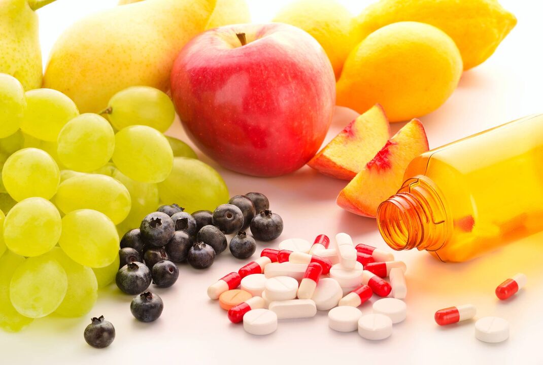vitamins and food supplements for the treatment of prostatitis