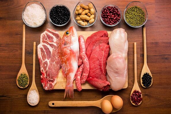Meat and fish products are represented with prostatitis